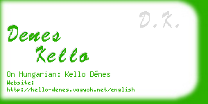 denes kello business card